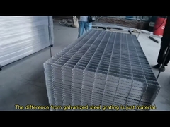 Placa a cuadros al aire libre de rejilla de acero plateado galvanizado