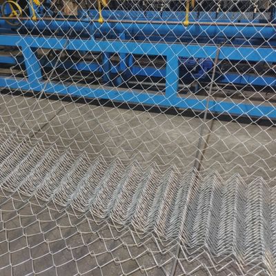 Mesh 120*120mm Commercial Chain Link Fence Silver Metal Panels Round Post