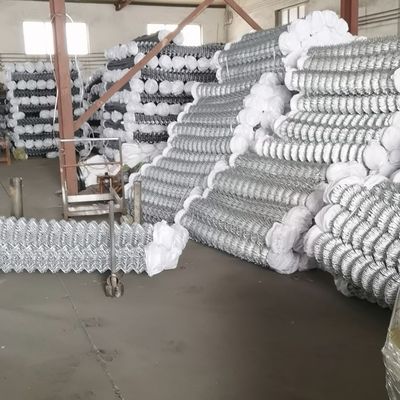 Rejas de malla 90*90mm Enlace de cadena galvanizado para material de construcción de obras