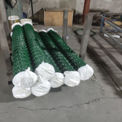 Valla de eslabones galvanizada con acabado con recubrimiento en polvo