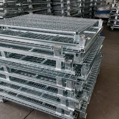 Jaula de almacenamiento: plegable, apilable para almacenamiento y transporte eficientes.